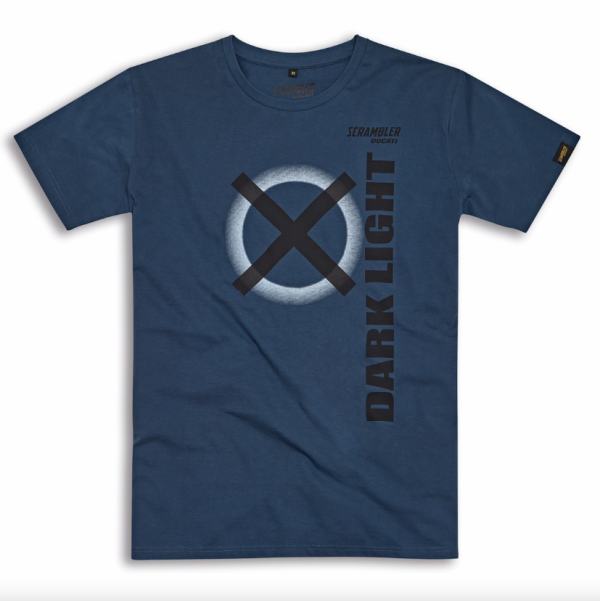 T-SHIRT SCR DARK LIGHT BLUE